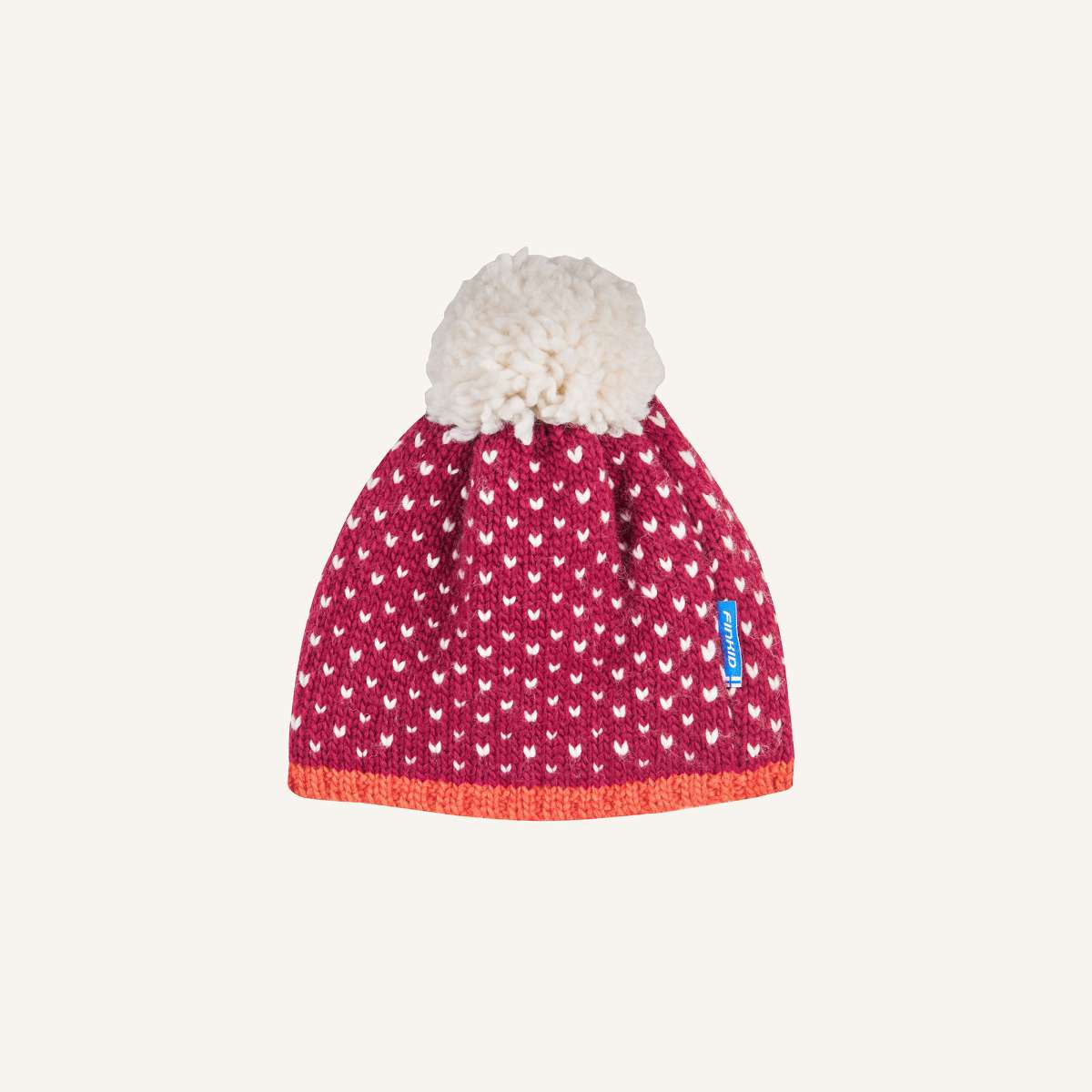 PEKONI – Chunky knit hat with dots and bobble