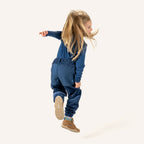 KELMI Kinderhose dunkelblau mit seitlichen Taschen und Knie-Einsätzen, elastische Bündchen