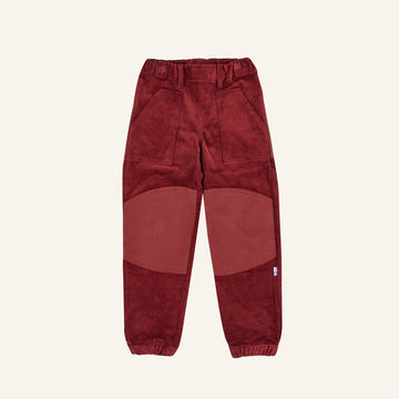 KELMI Kinderhose bordeauxrot mit Taschen, Einsatzblenden und elastischem Bund