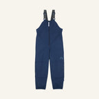 KUNI dark blue overalls with central zipper, shoulder straps and elastic hem