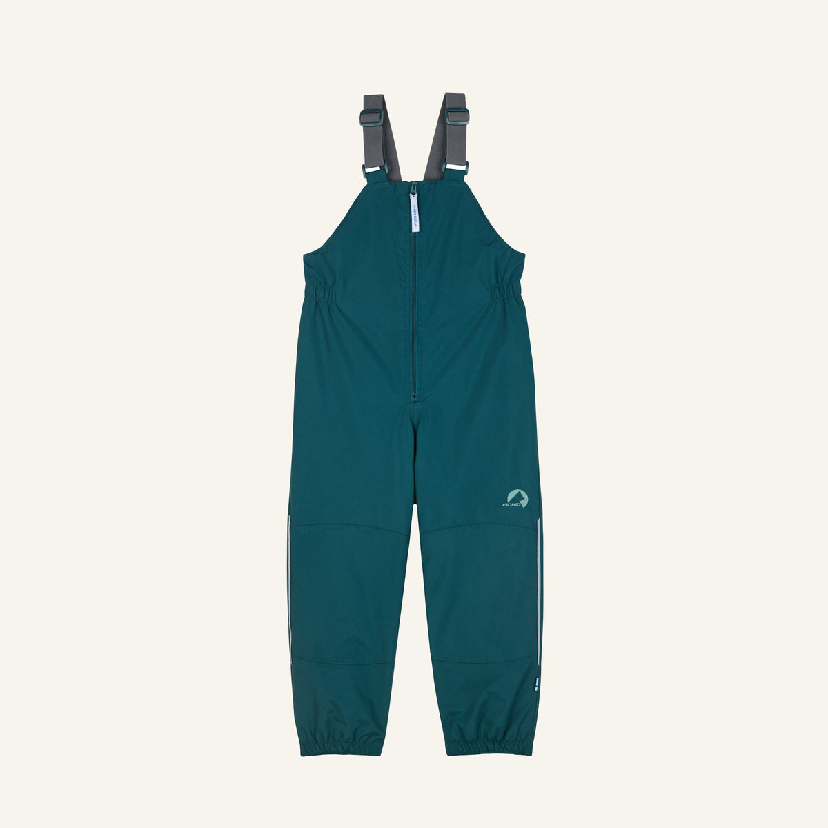 Children's bib overalls with straps and zipper, Petrol