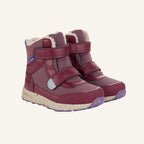 LAPPI EKO Winterstiefel, weinrot, mit Klettverschluss und gepolstertem Schaft