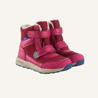 LAPPI EKO Winterstiefel, weinrot, Seitenansicht mit Klettriemen