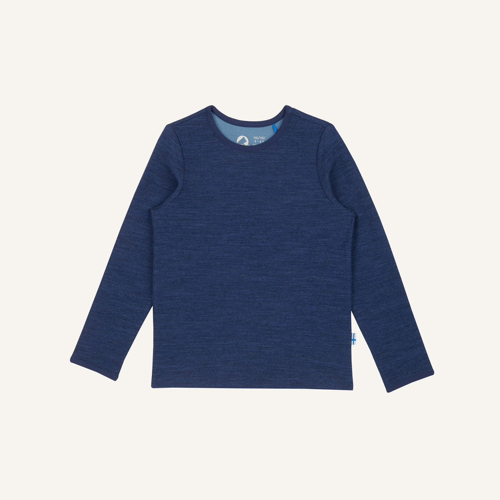 Langarmshirt aus weichem Jersey, dunkelblau, Rundhalsausschnitt