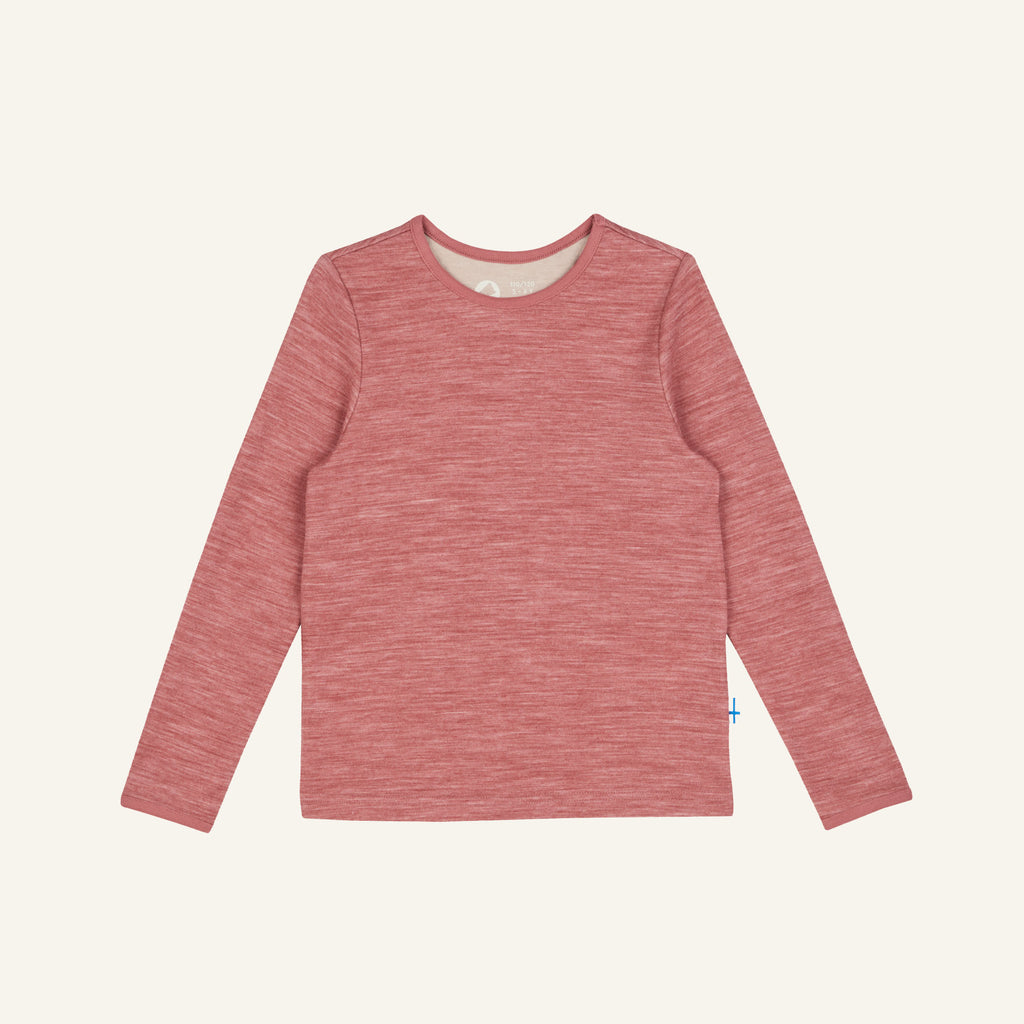 TAAMO SOFT Langarmshirt in meliertem Rosa
