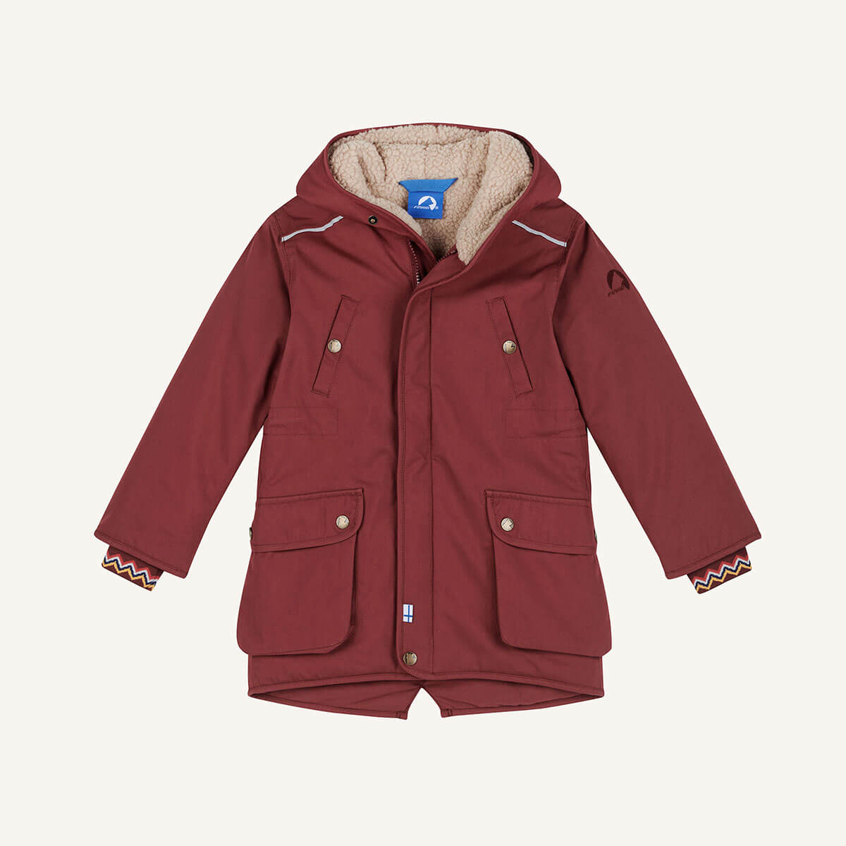 TUULIKKI – Winterparka mit Teddydetails und finnischen Folksy Elementen